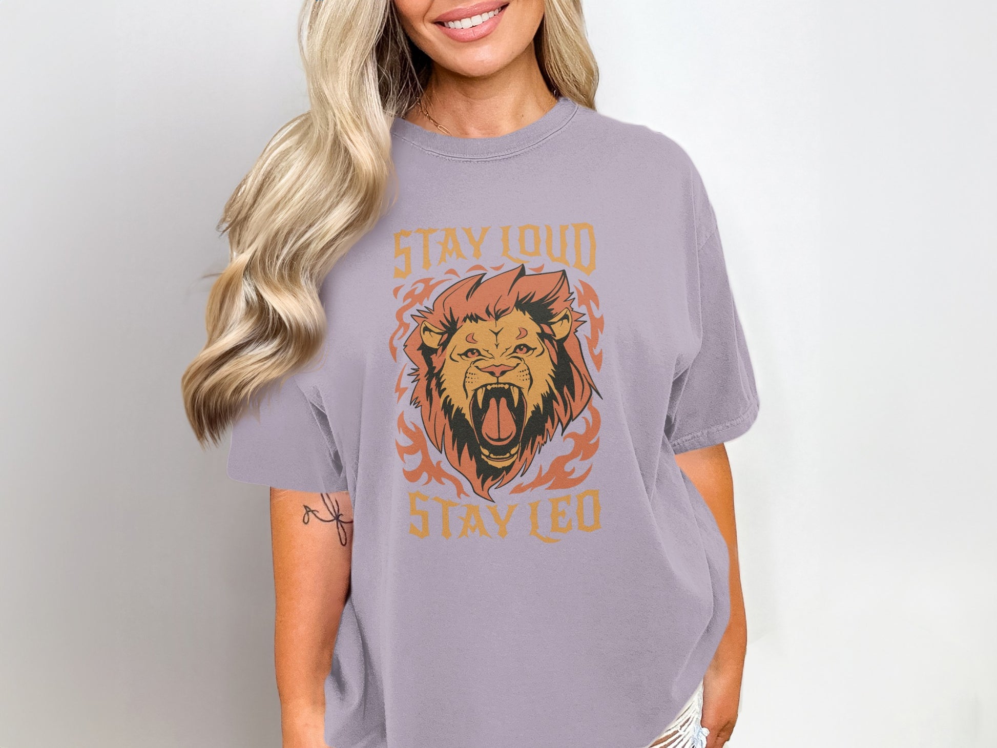 Stay Loud Stay Leo Roaring Lion Graphic Tee