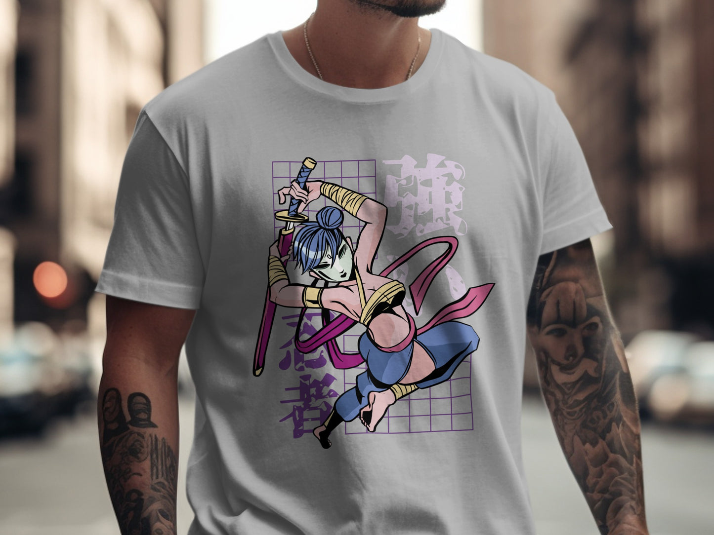 Anime Martial Artist White T-Shirt for Enthusiasts