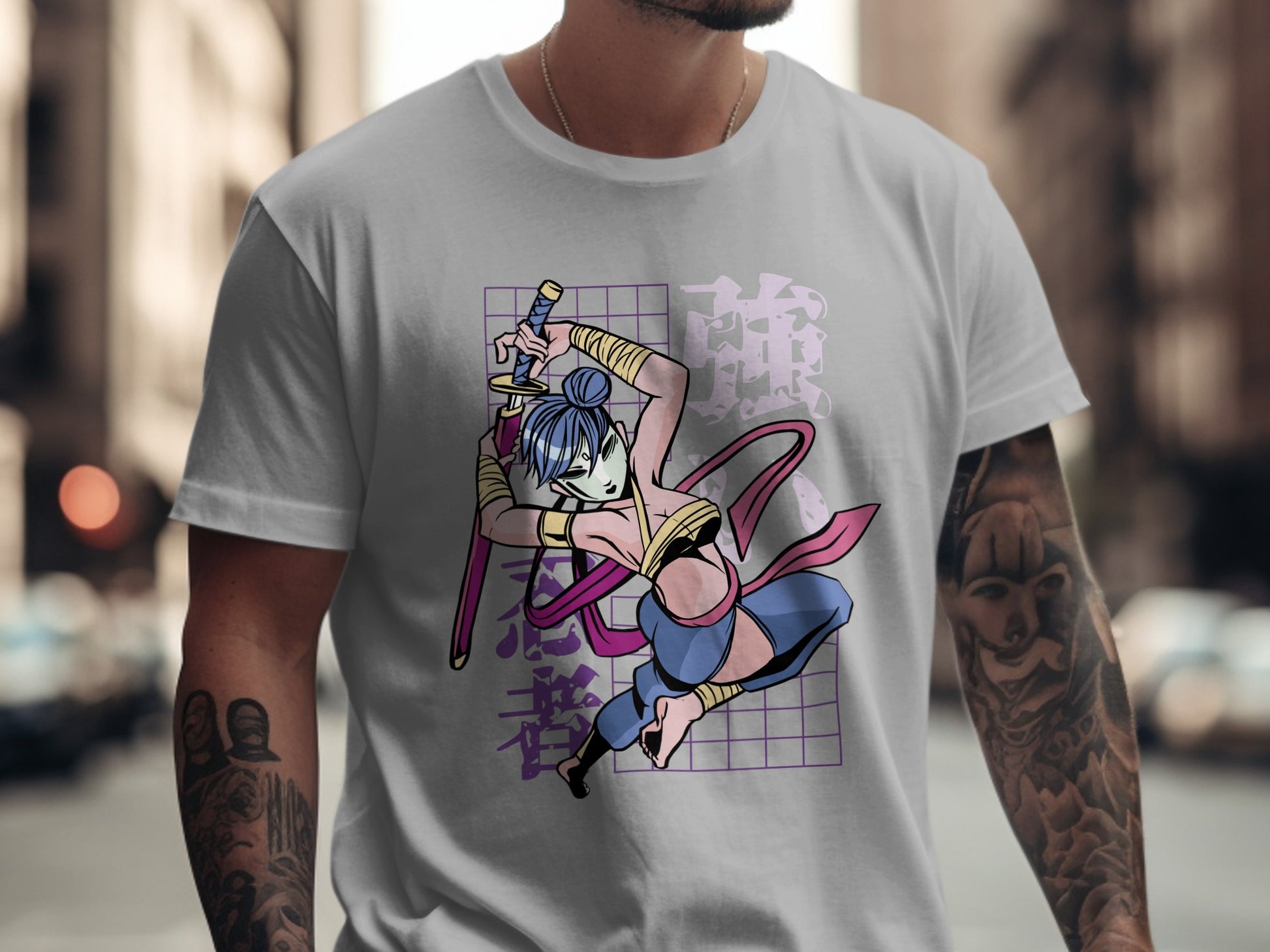 Anime Martial Artist White T-Shirt for Enthusiasts