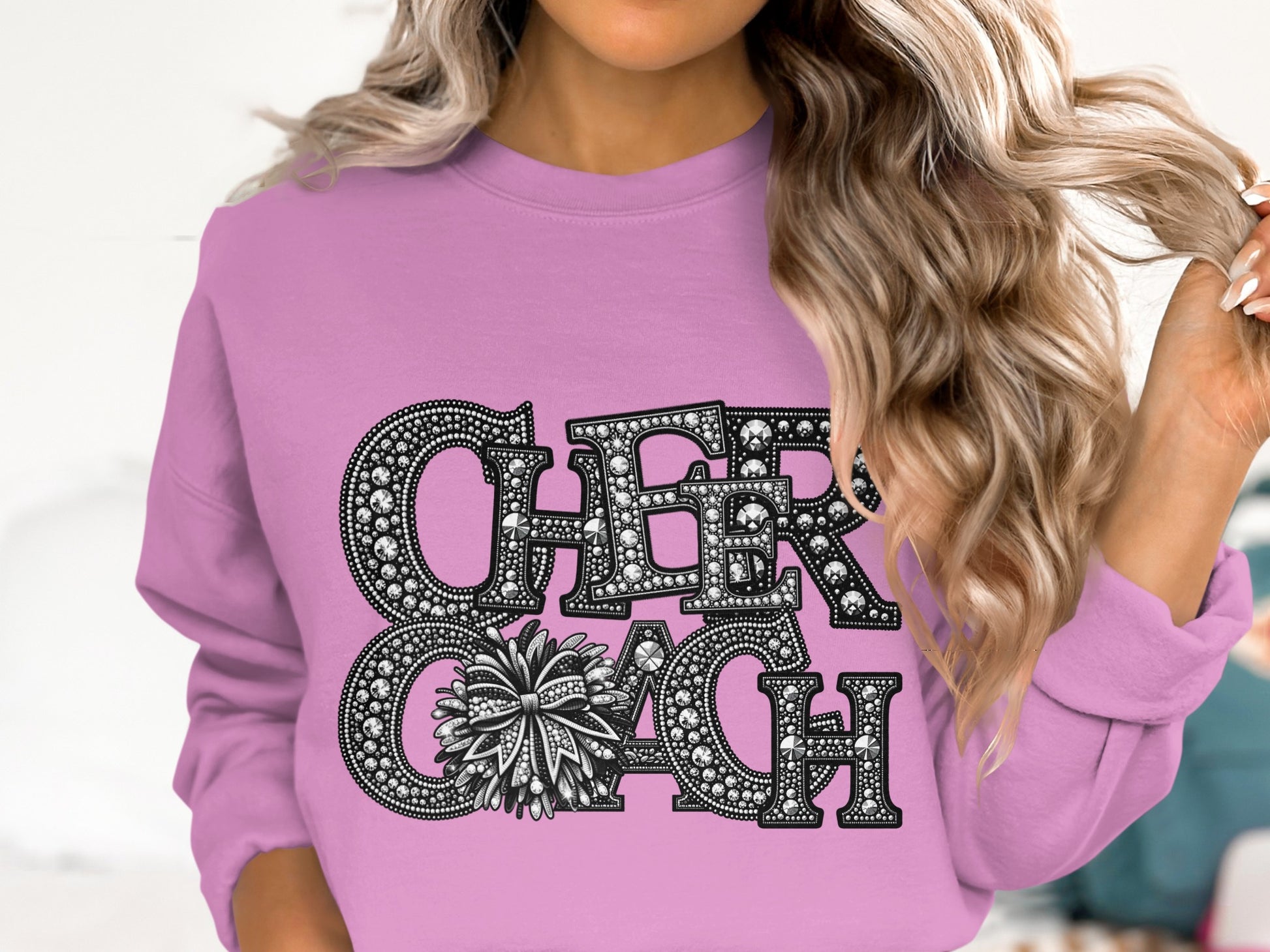 Cheer Coach Graphic Design Long Sleeve Shirt