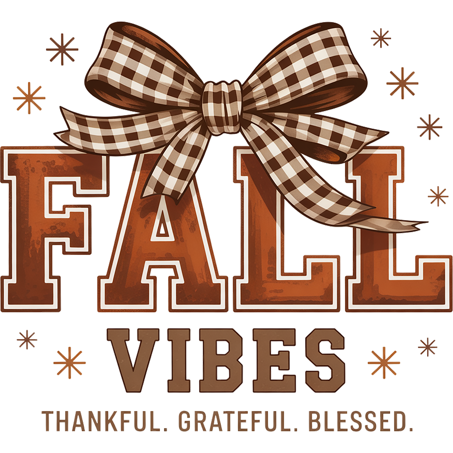 Fall Vibes Thankful Grateful Blessed Decoration