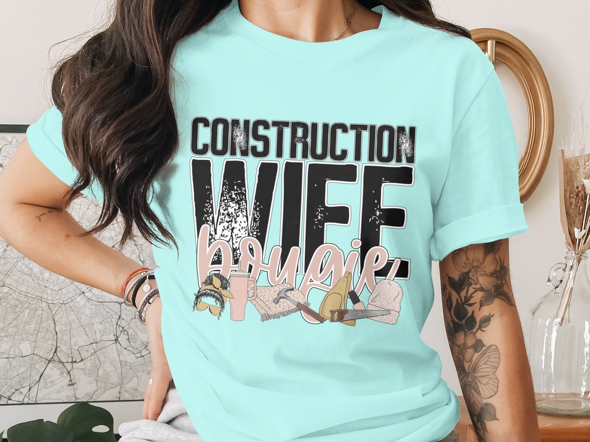 Construction Wife Bougie Graphic Shirt