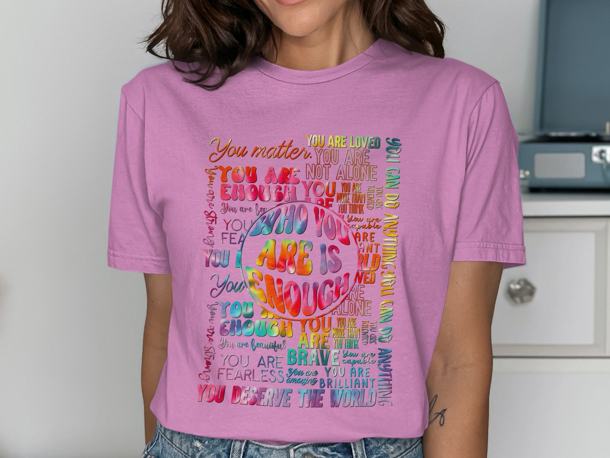 Motivational Words Colorful Graphic Tee