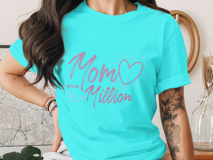 Mom in a Million Heart Design Graphic Tee Product