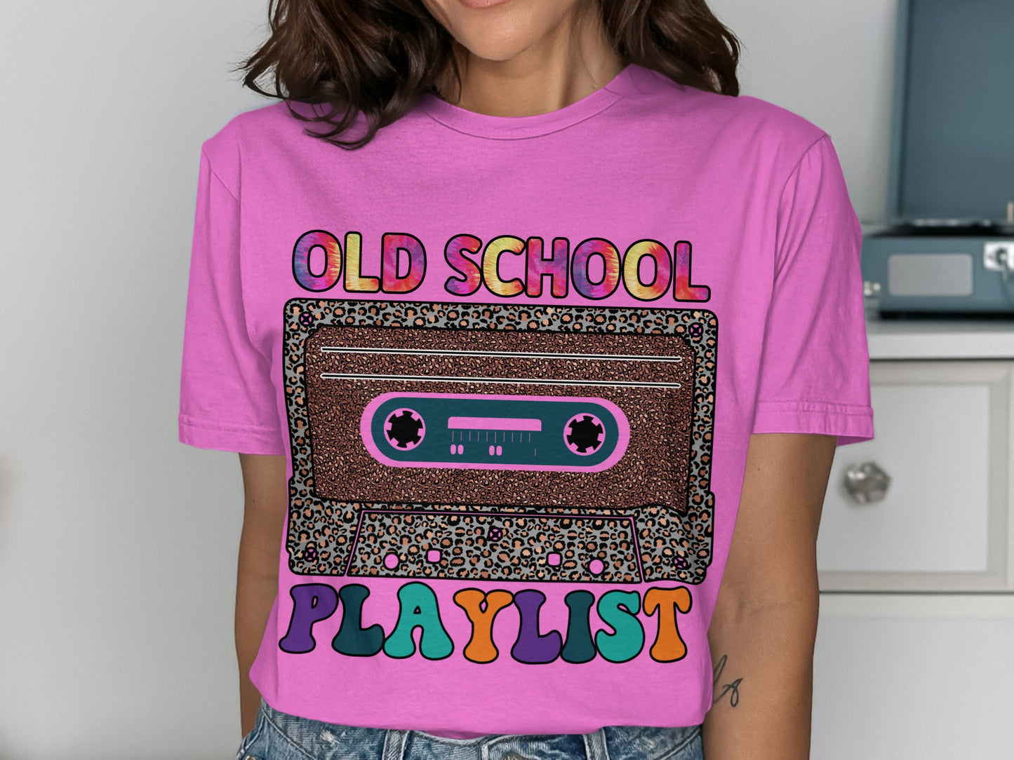 Old School Playlist Cassette Graphic Tee