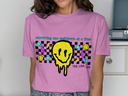 Surviving One Meltdown at a Time Graphic T-shirt
