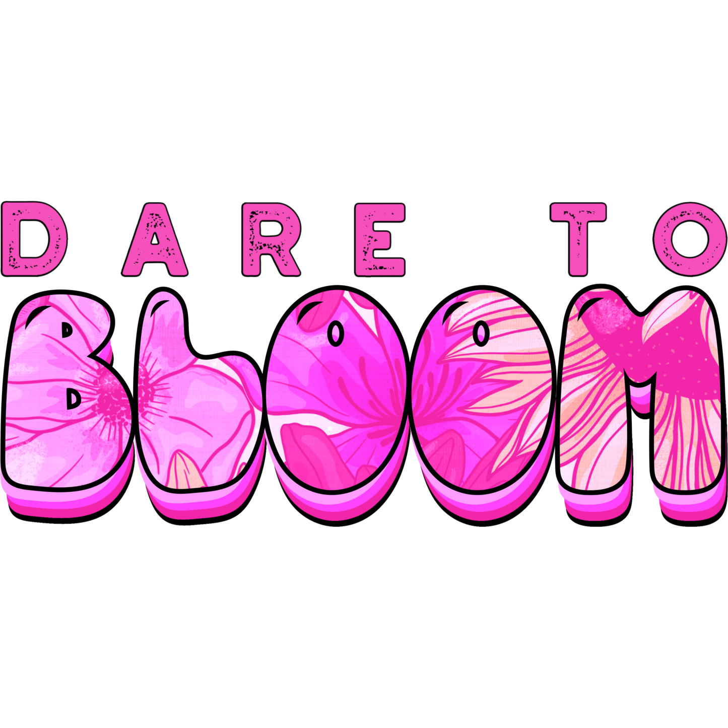 Dare to Bloom Floral Graphic Design product