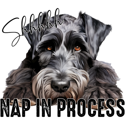 Shhhhh Nap in Process Schnauzer Dog Art product