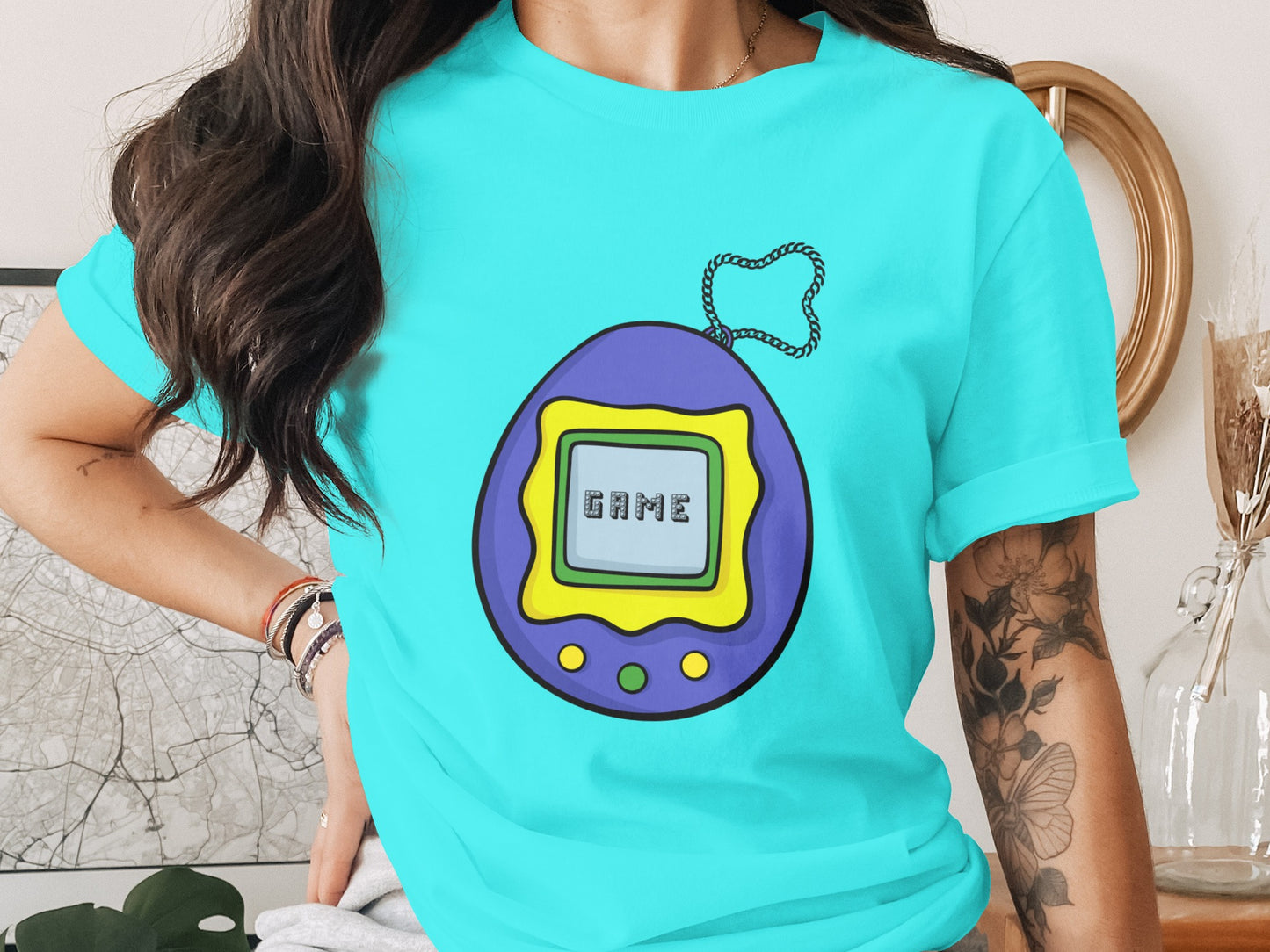 Retro Digital Pet Handheld Game Graphic T-Shirt