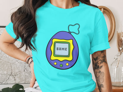 Retro Digital Pet Handheld Game Graphic T-Shirt