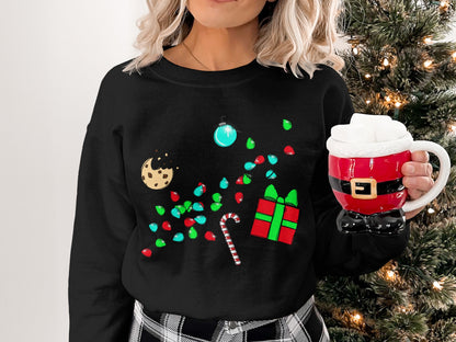 Festive Lights Cookies and Gifts Holiday Sweatshirt