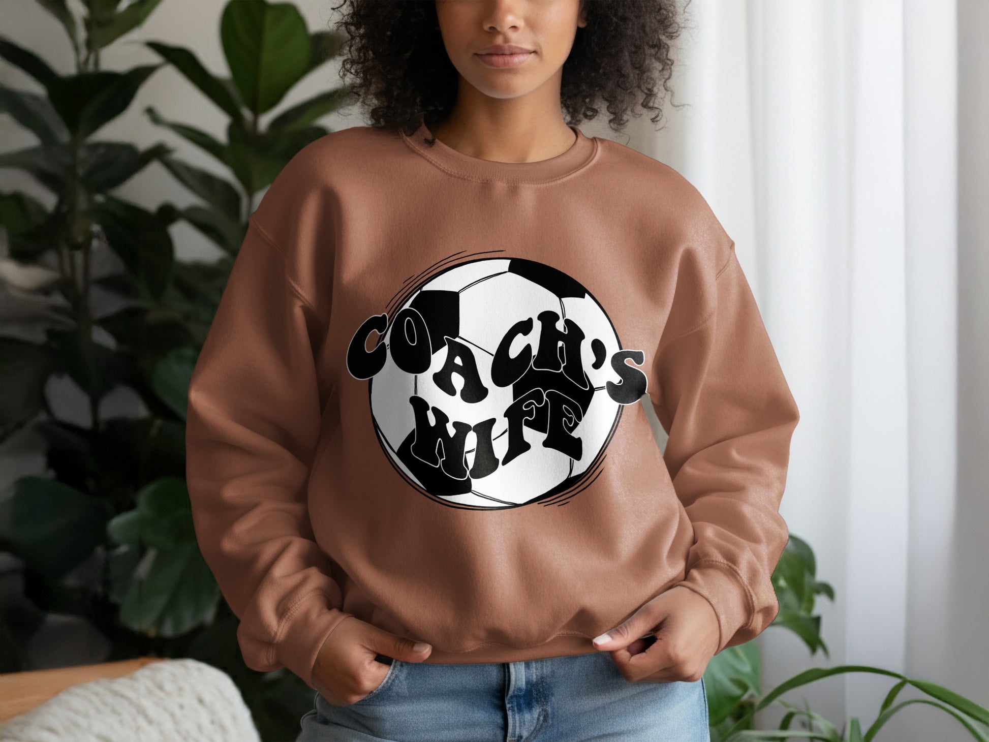 Coach's Wife Soccer Graphic Sweatshirt Apparel
