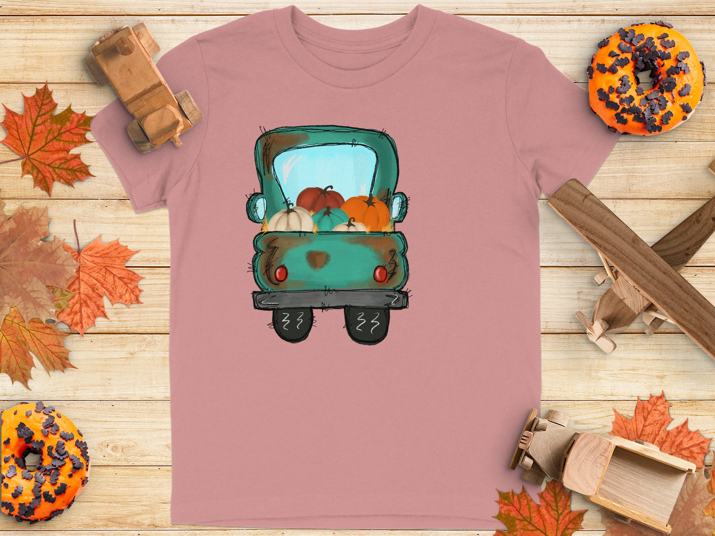 Retro Truck with Pumpkins Fall Season Shirt