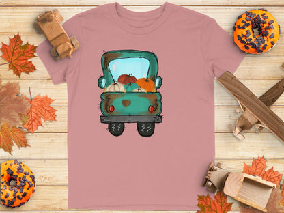 Retro Truck with Pumpkins Fall Season Shirt