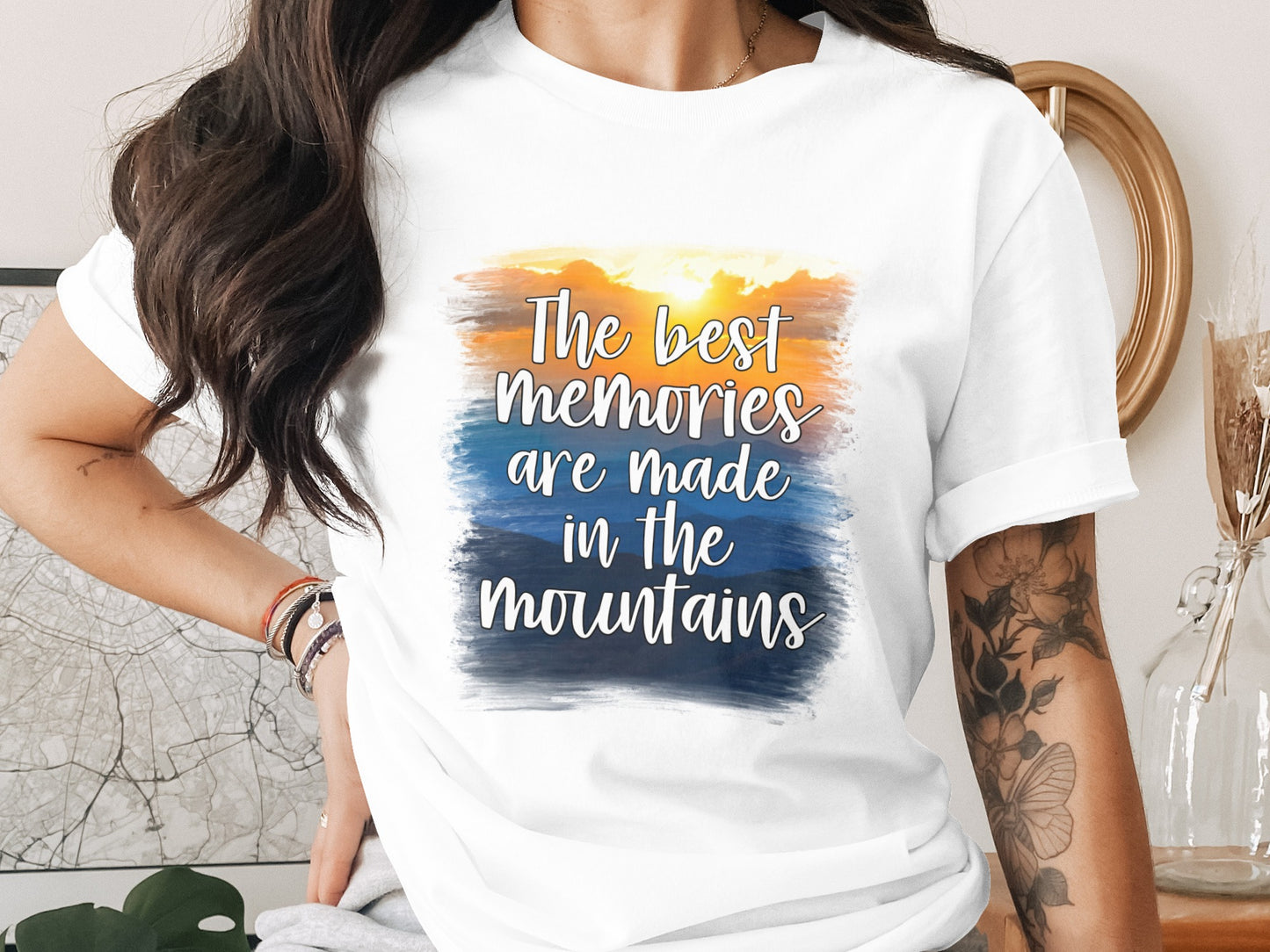 Mountain Memories T-Shirt, Scenic Sunset Tee, Nature Lover Gift, Hiking Adventure Shirt, Travel Souvenir Top
