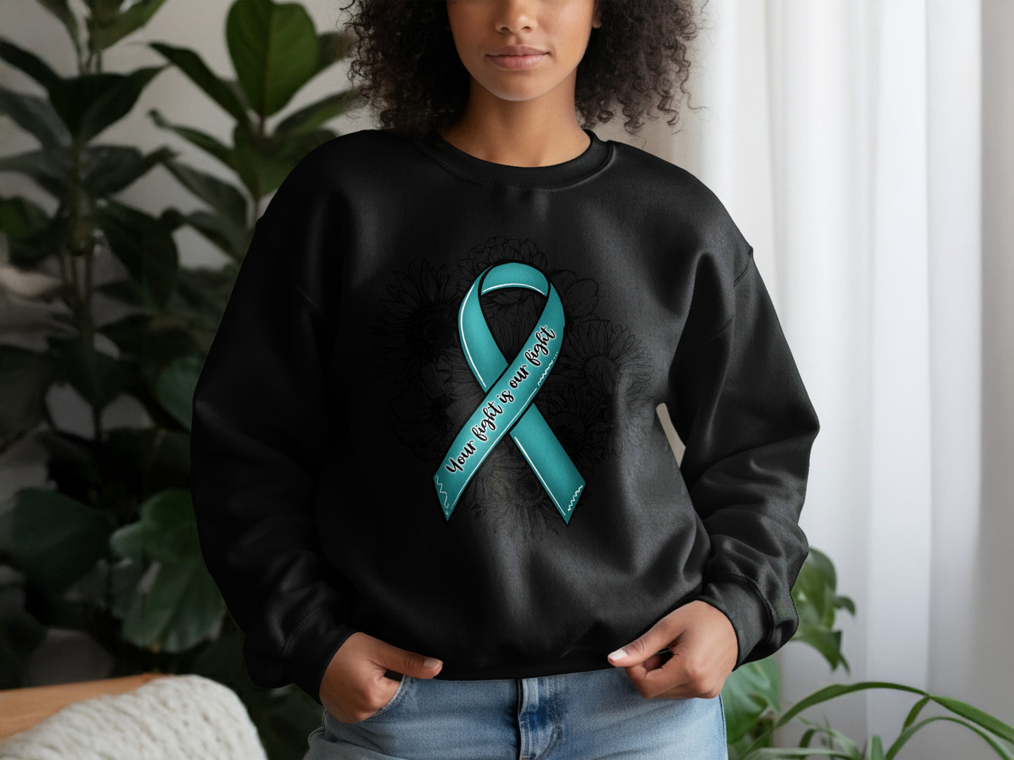 Awareness Ribbon Graphic on Comfortable Sleek Top