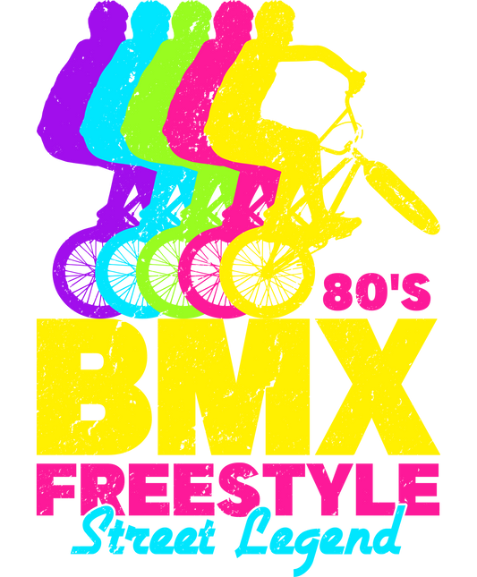 80's BMX Freestyle Street Legend vibrant art design