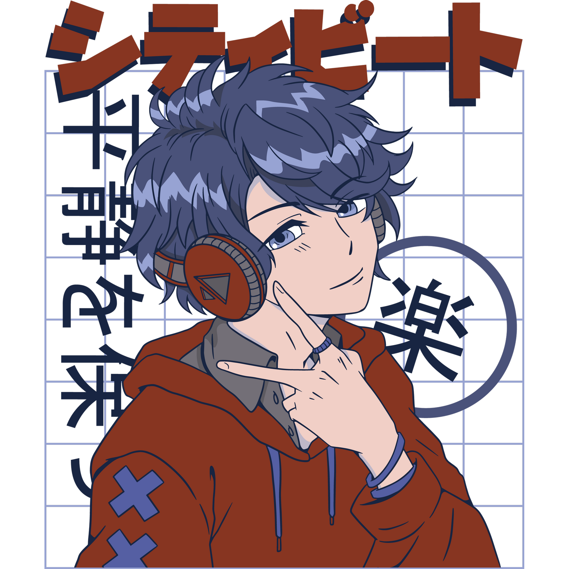 Anime Style Headphones Graphic Hoodie product