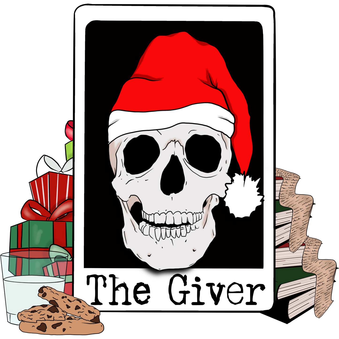 Santa Skull with Presents Christmas The Giver product