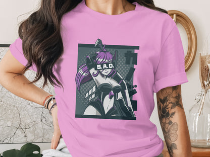 S.A.D. Anime Character Graphic Illustrated T-Shirt