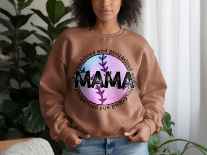 Proud Mama Round Design Sweatshirt Product