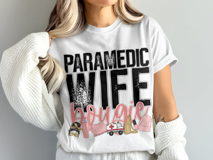 Paramedic Wife Bougie Graphic T-Shirt