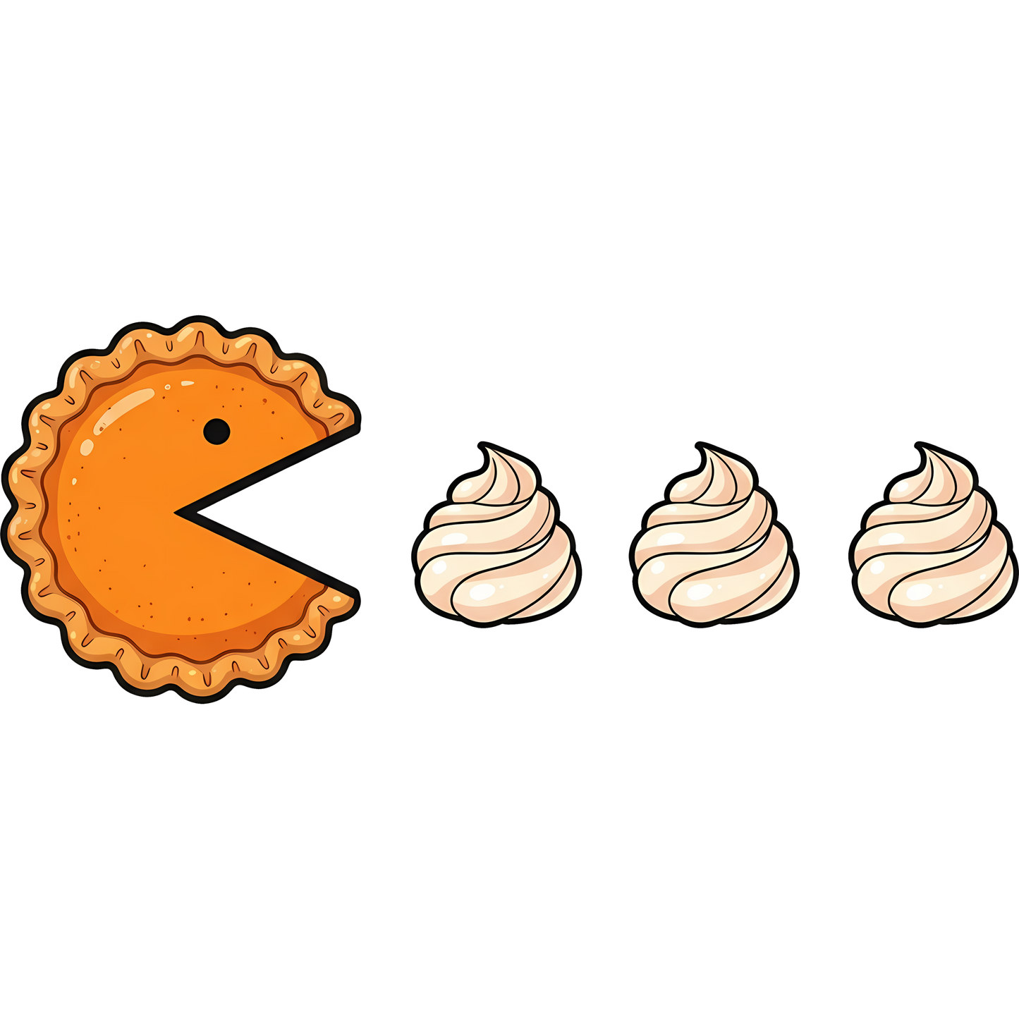 Funny Pie Design Eating Whipped Cream Game Art Poster