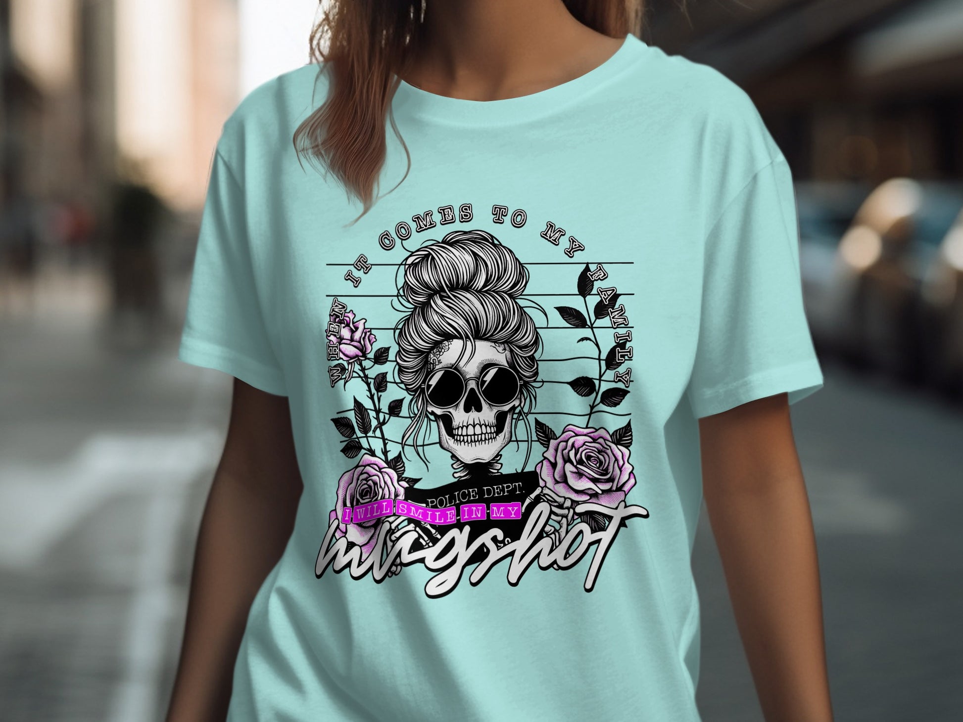 Relatable Mugshot Themed Casual T-Shirt