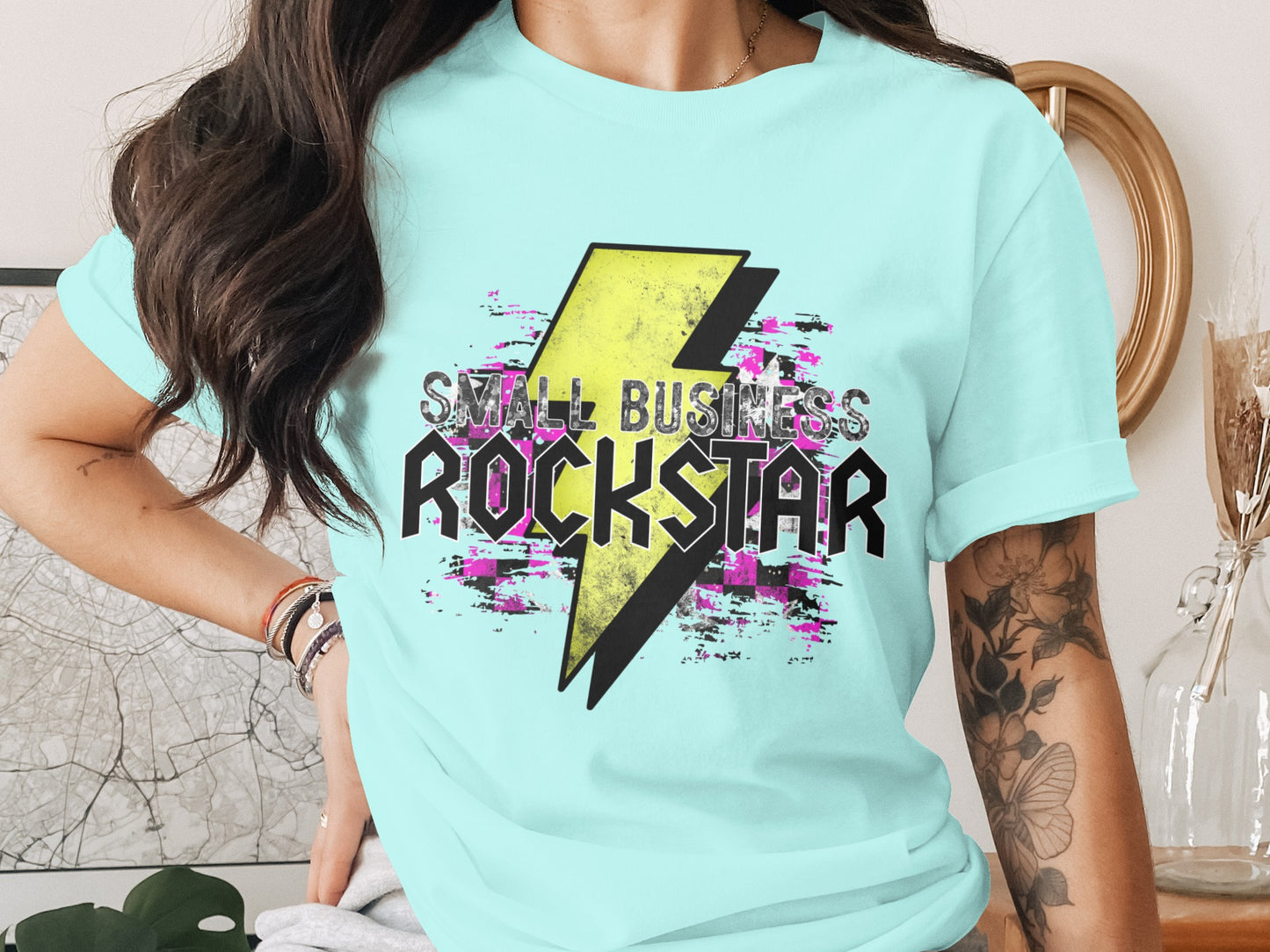 Small Business Rockstar Lightning Bolt T-Shirt