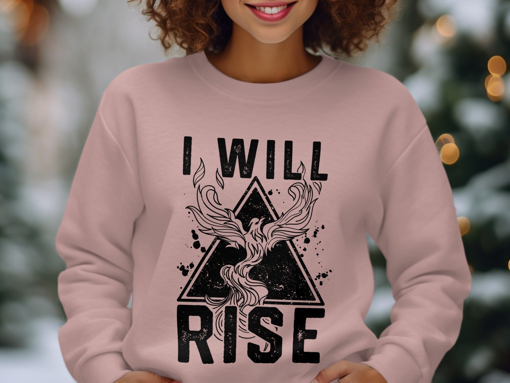 I Will Rise Phoenix Triangle Holiday Sweatshirt Product