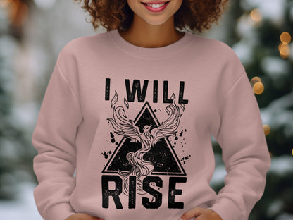 I Will Rise Phoenix Triangle Holiday Sweatshirt Product