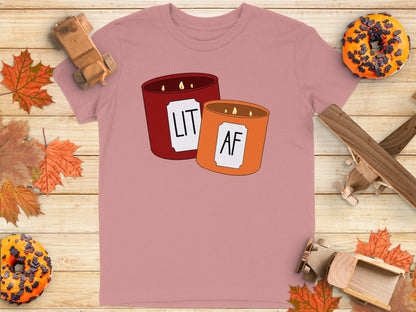 Lit AF Candles Graphic Tee Unisex Casual Shirt