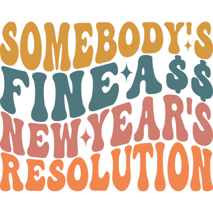 Humorous New Year's Resolution Typography Art Print