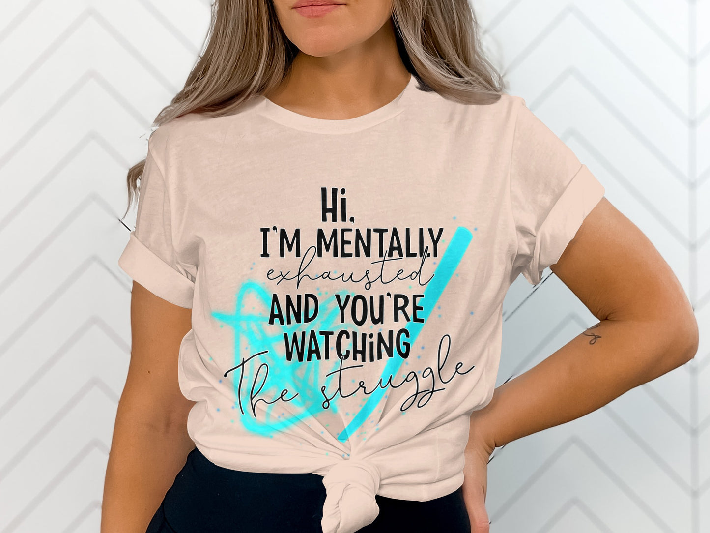 Mentally Exhausted and Watching the Struggle T-shirt