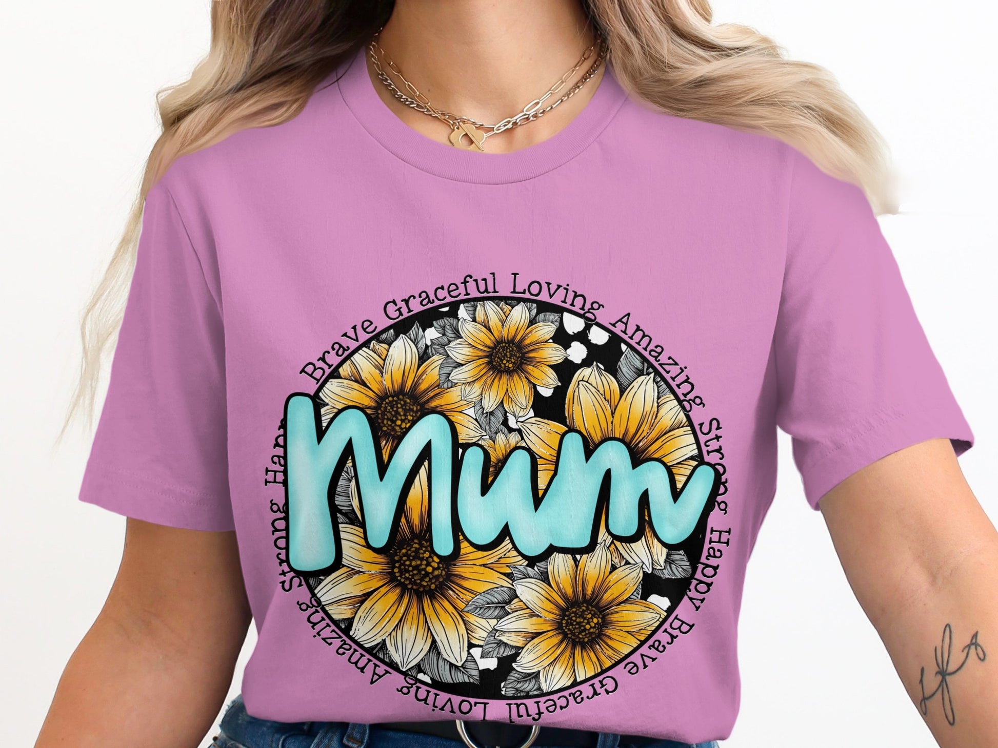 Brave Graceful Loving Amazing Strong Happy Mum Shirt