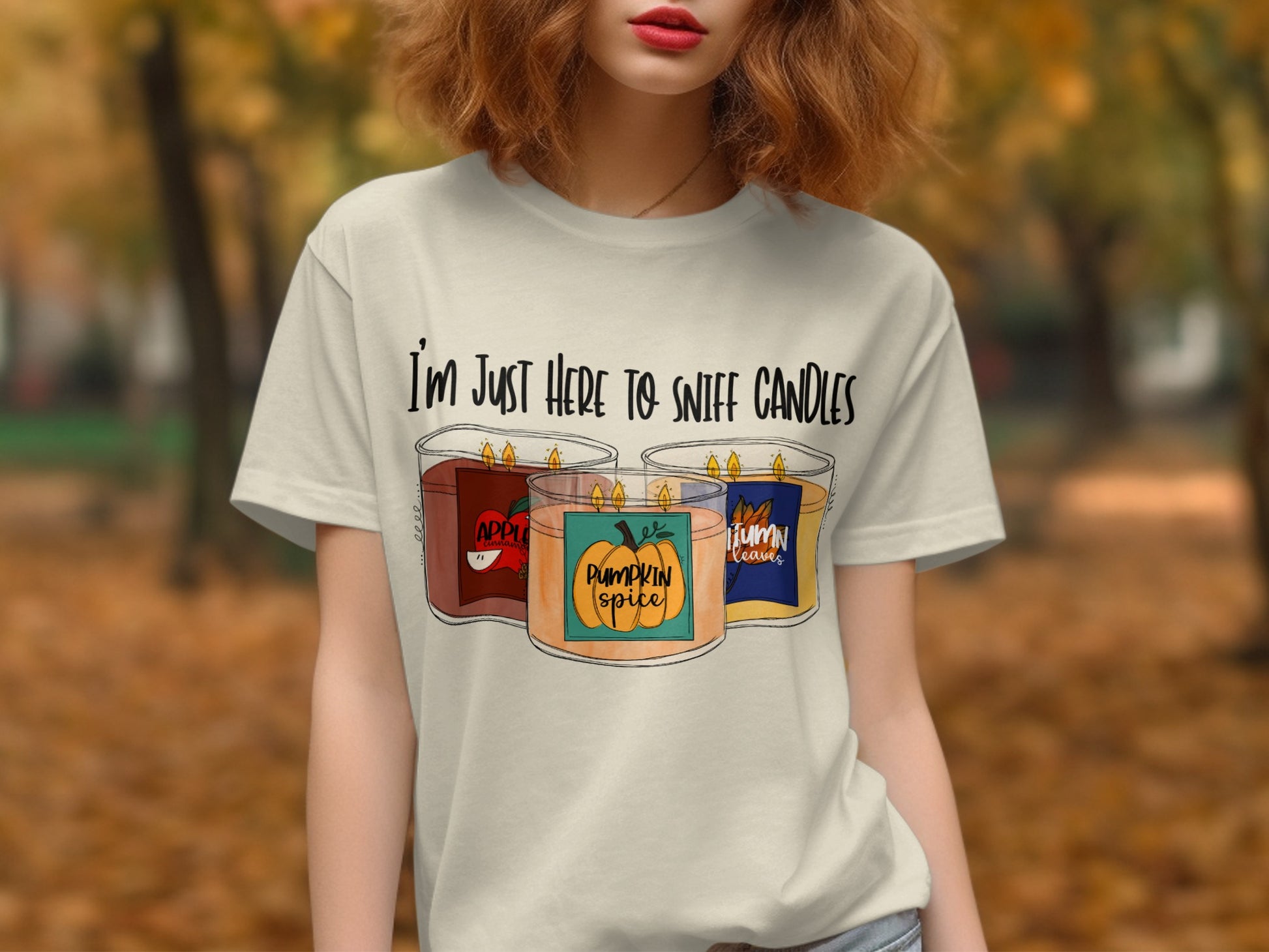 I'm Just Here to Sniff Candles Graphic T-Shirt