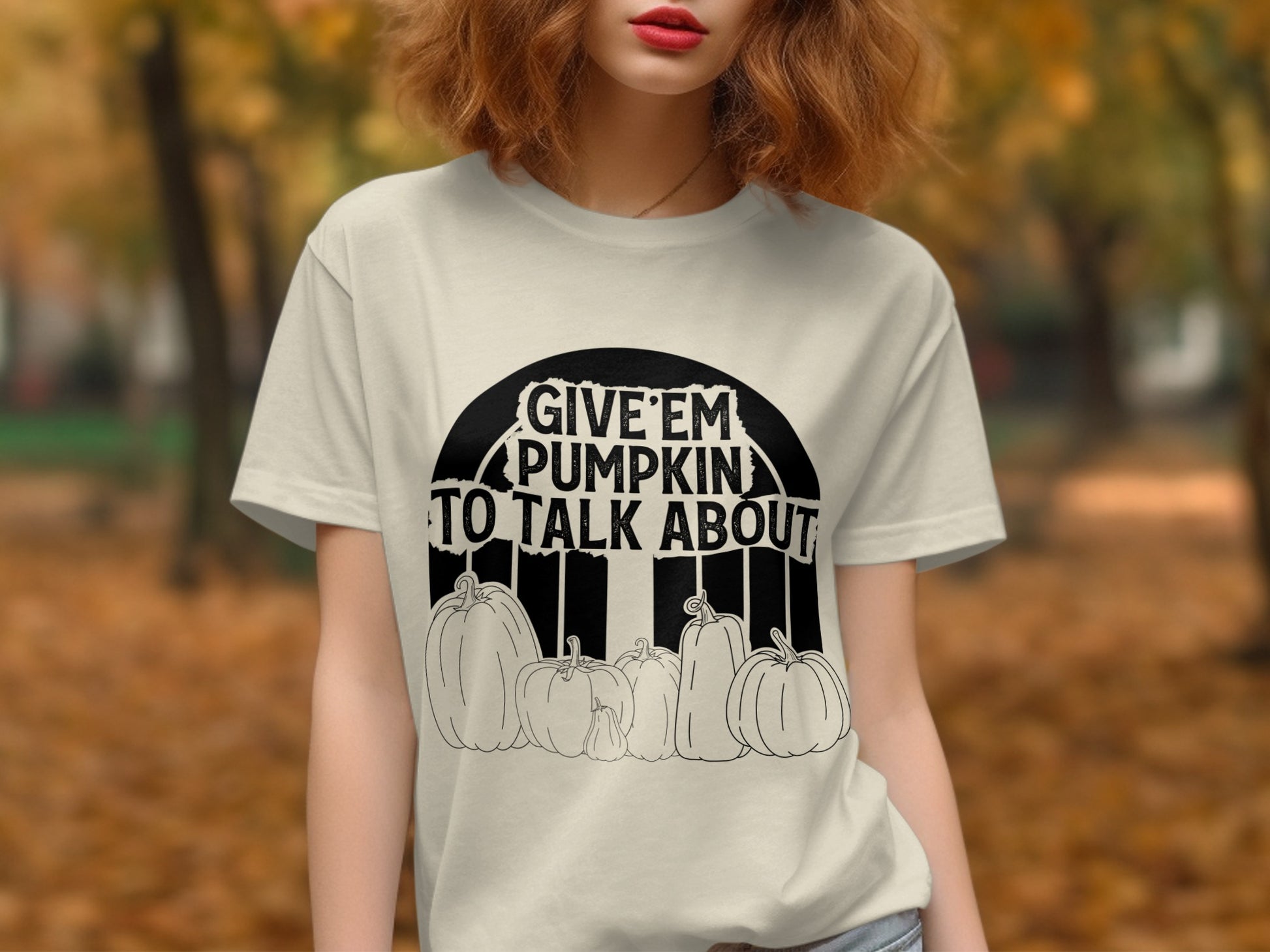 Give Em Pumpkin to Talk About Graphic Tee product