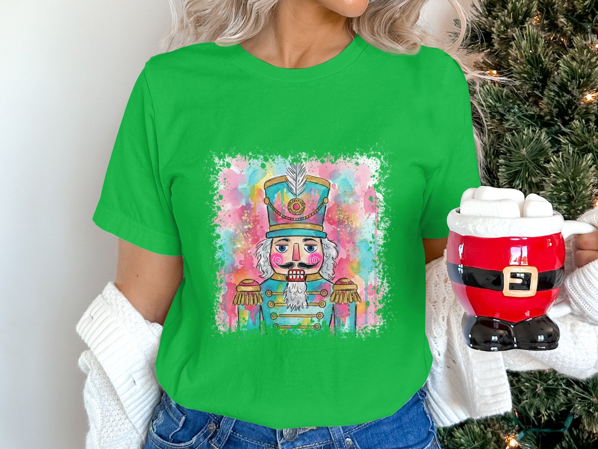Colorful Nutcracker Design Festive Holiday Shirt