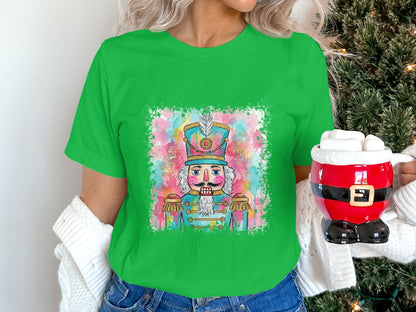 Colorful Nutcracker Design Festive Holiday Shirt