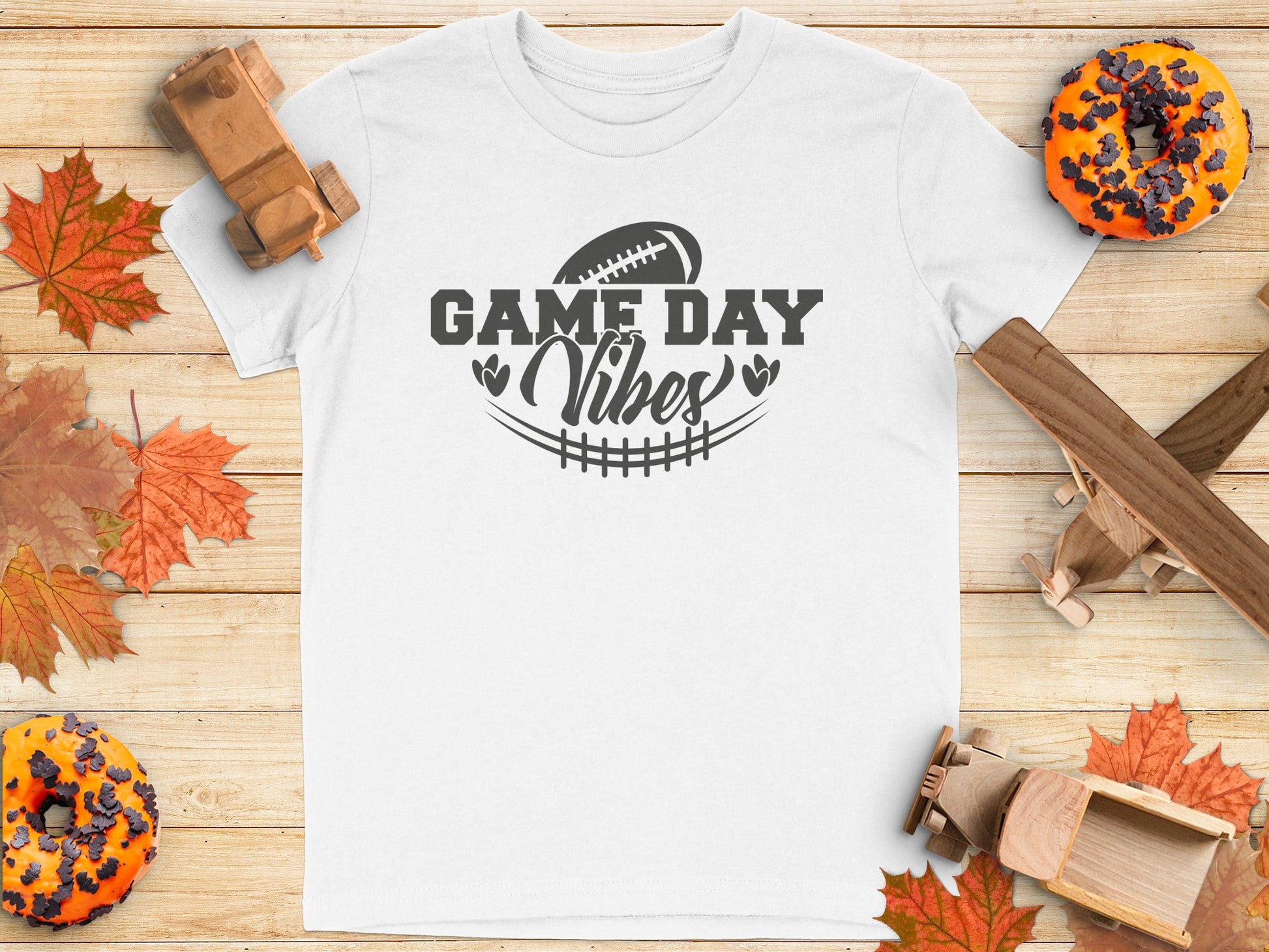 Game Day Vibes Football Themed Fashion T-Shirt product type