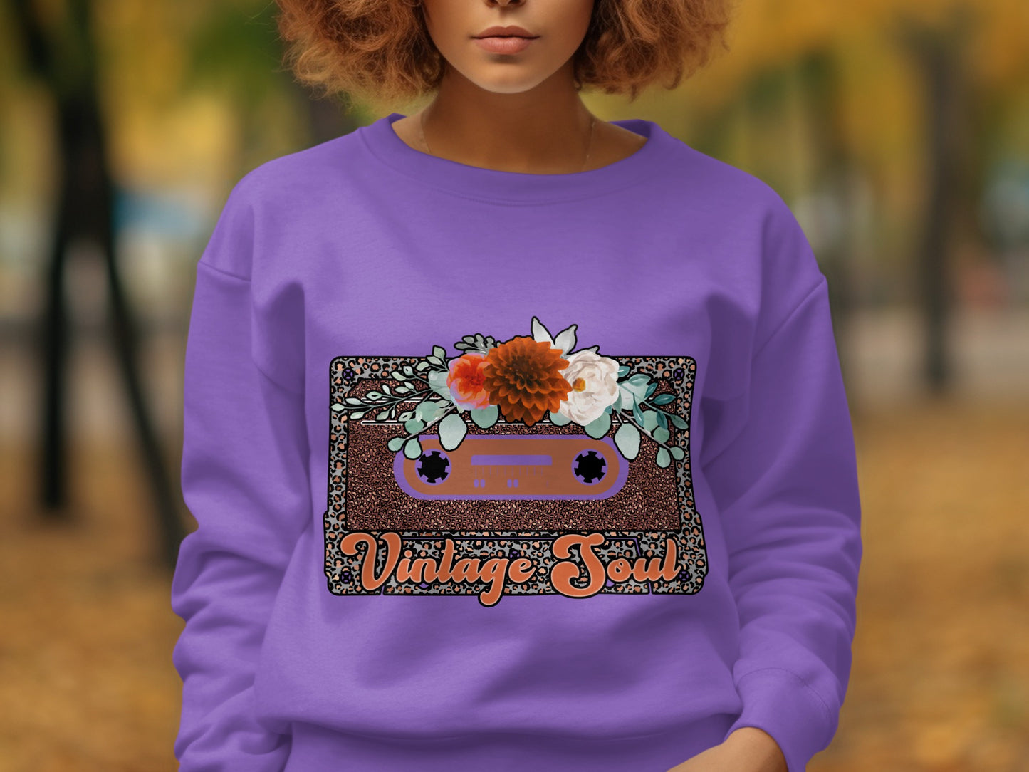 Vintage Soul Floral Cassette Graphic Sweatshirt