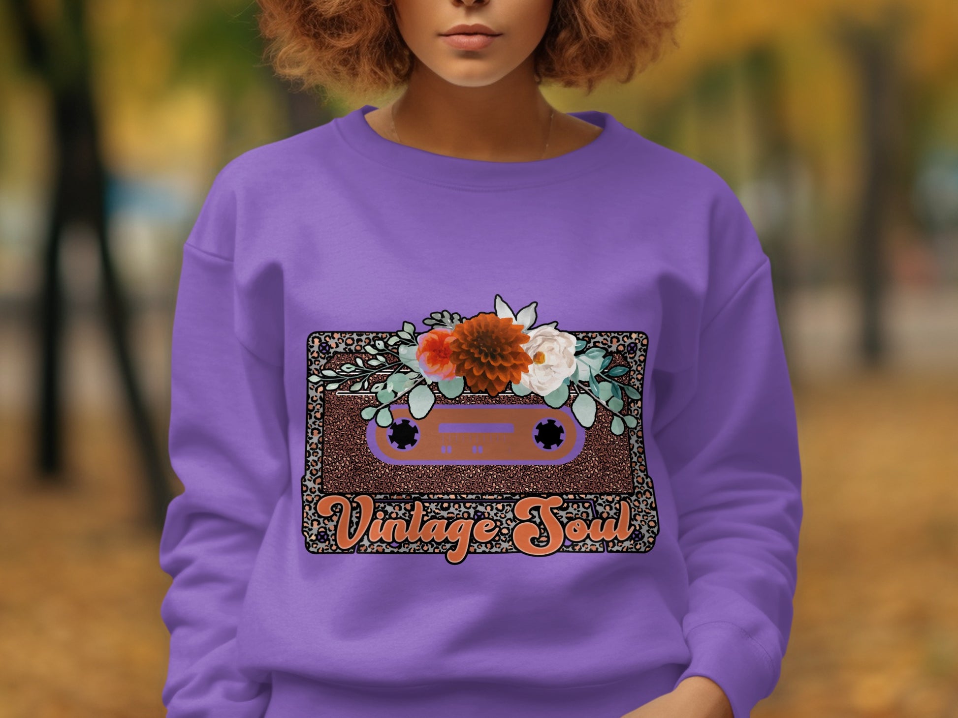Vintage Soul Floral Cassette Graphic Sweatshirt