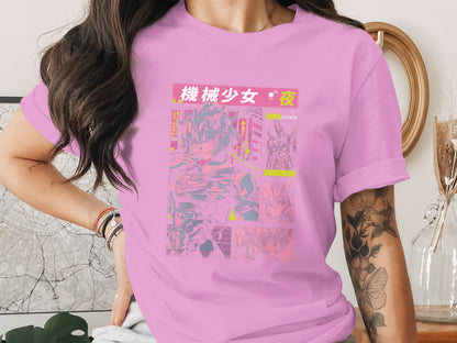 Graphic Printed Short Sleeve T-Shirt for Anime Lovers