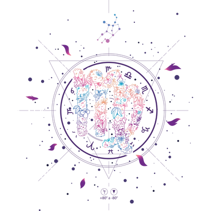 Colorful Floral Zodiac Design wall art product