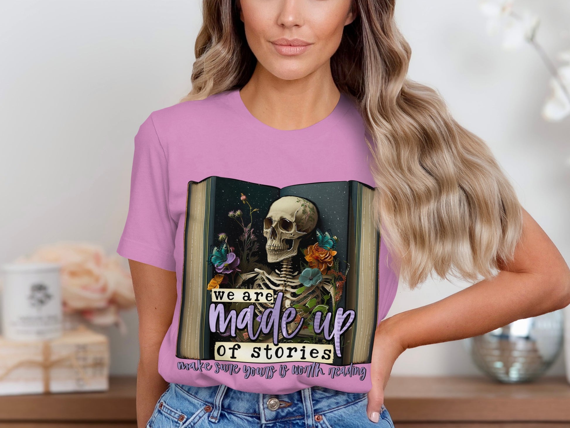 We Are Made Up of Stories Typography T-shirt