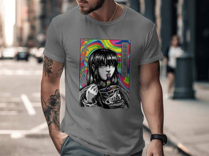 Vibrant Manga Design Streetwear Graphic T-Shirt