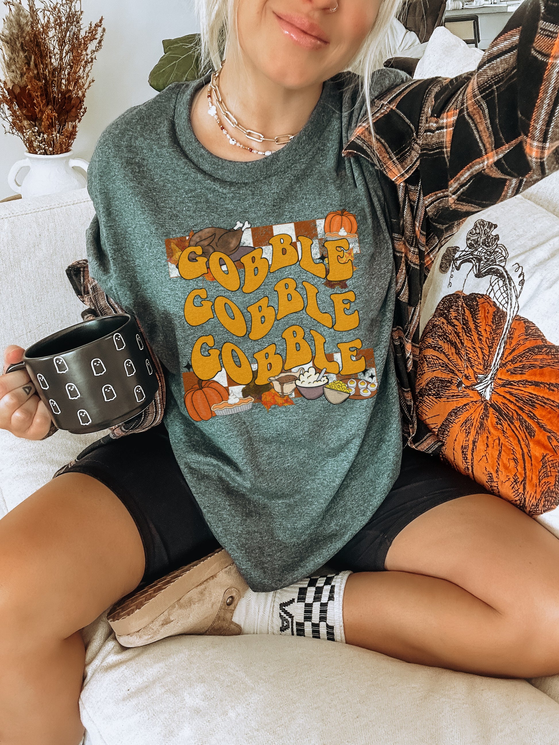 Gobble Gobble Gobble Green Graphic Tee Product