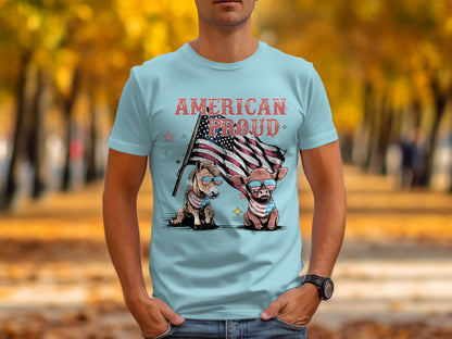 American Proud Graphic Art Design T-Shirt