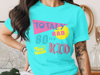 Totally Rad 80s Kid Tee Vintage Style Shirt Retro