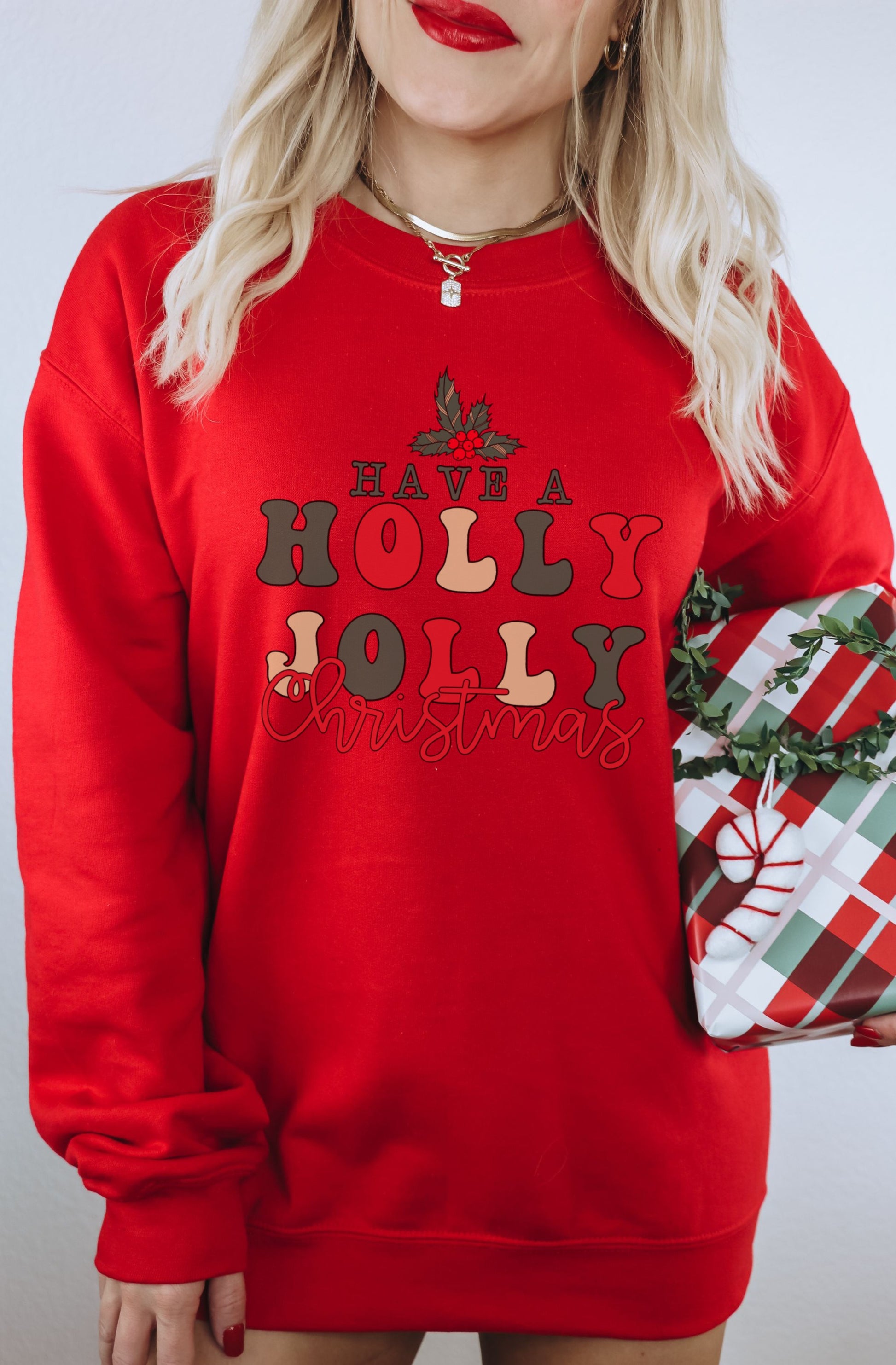 Have a Holly Jolly Christmas Red Festive Sweatshirt
